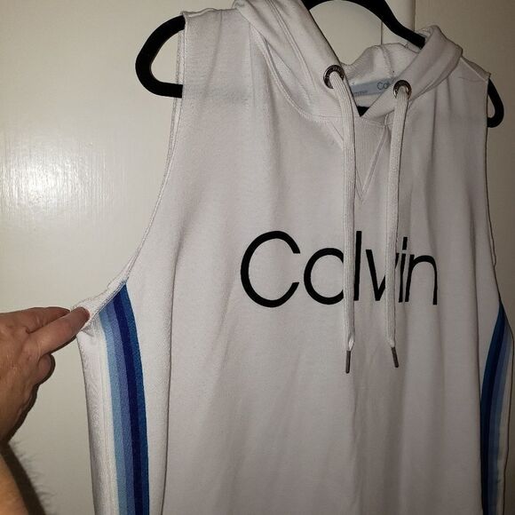 Calvin Klein Performance Hoodie Ombre Stripe Dress - Picture 4 of 9
